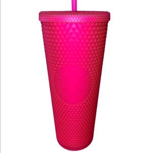 Starbucks Matte Hot Pink Studded Tumblr